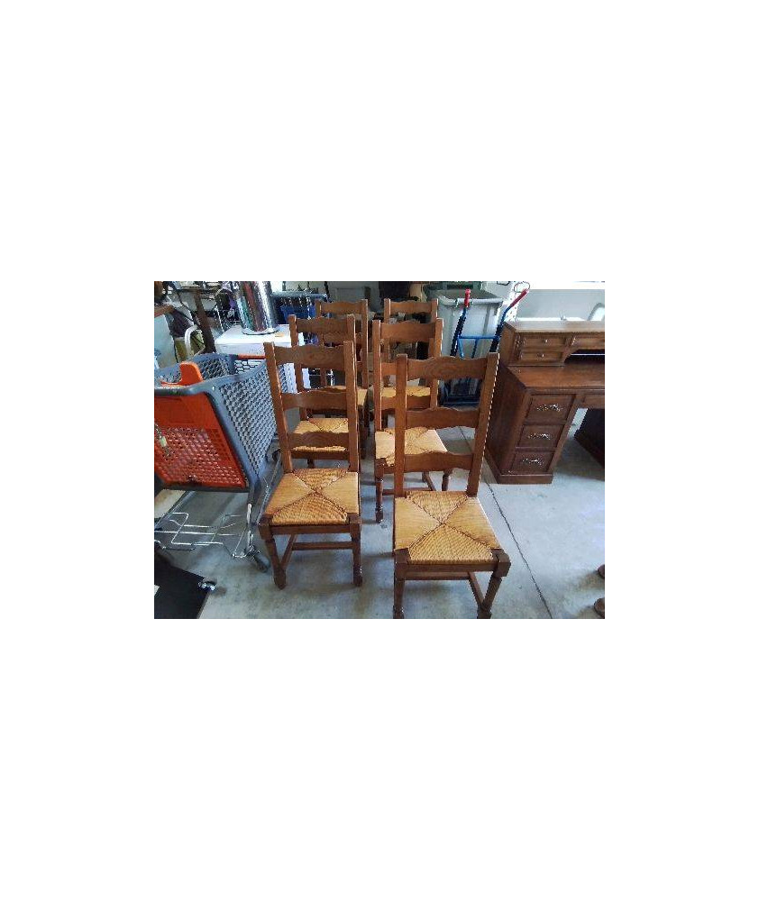 CHAISE EN CHÊNE PAILLÉE 