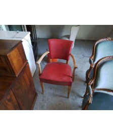 FAUTEUIL ROUGE STYLE ART DECO 