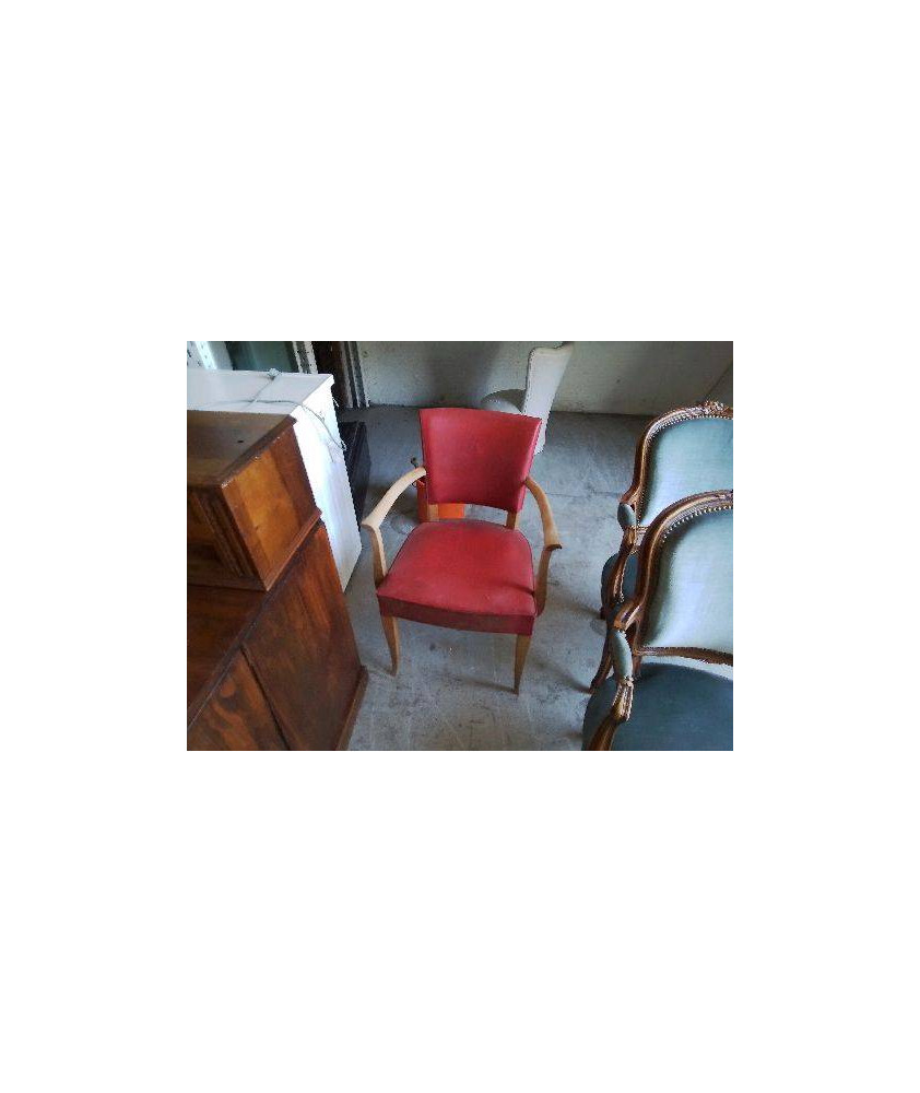 FAUTEUIL ROUGE STYLE ART DECO 