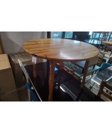 TABLE RONDE PIN + 1 ALLONGE INTEGREE