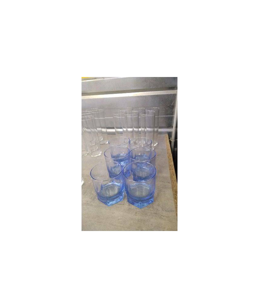 VERRE A WHISKY BLEU LE LOT