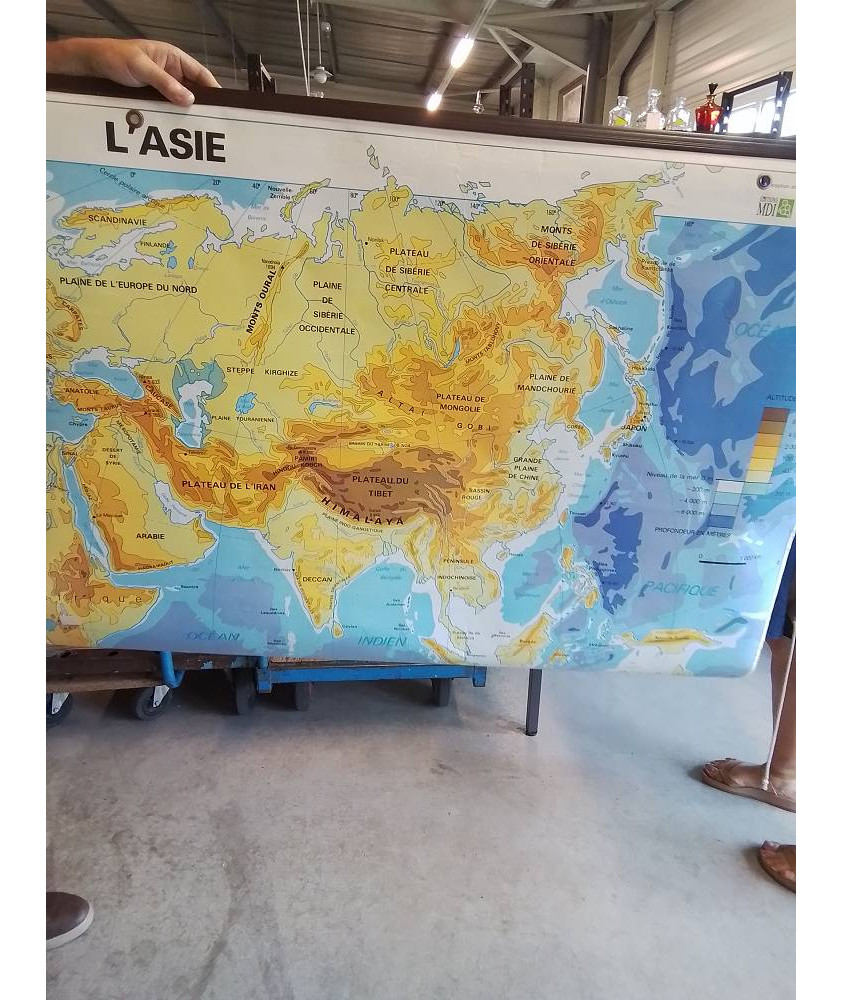 PLANISPHÈRE L\'ASIE EDITION MDI 1991