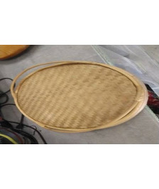 PLATEAU ROTIN BAMBOU GM