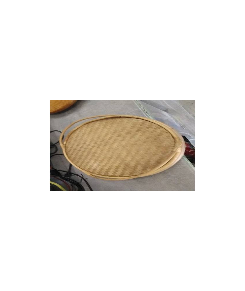 PLATEAU ROTIN BAMBOU GM