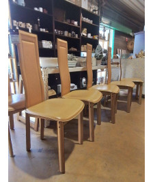 CHAISES CUIR LOT DE 6