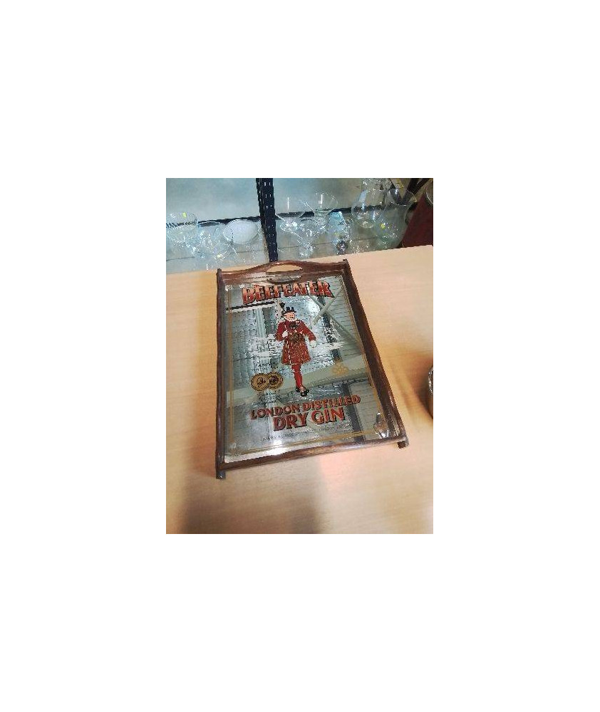 PLATEAU DE SERVICE MIROIR BEEFEATER LONDON DISTILLED DRY GIN