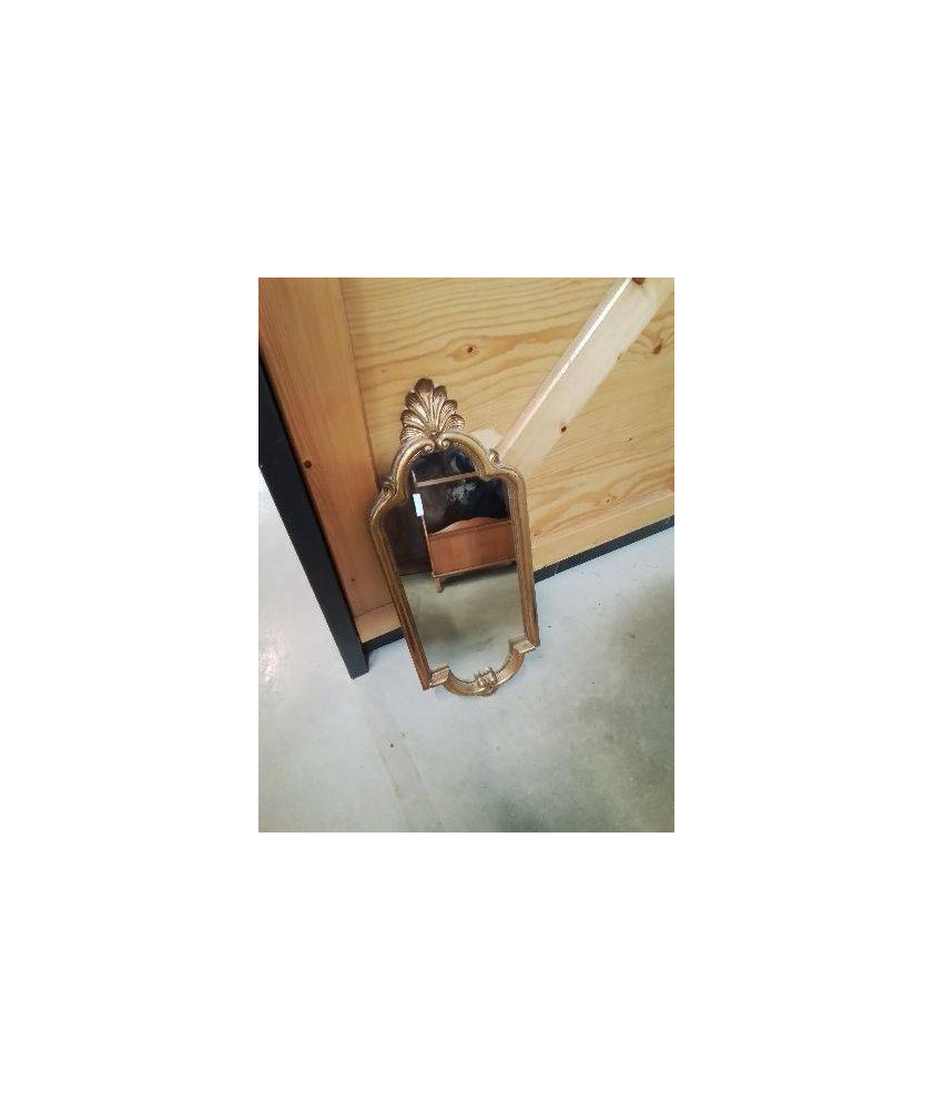 MIROIR RECTANGULAIRE CINTRÉ BOIS DORÉ STYLE RÉGENCE 