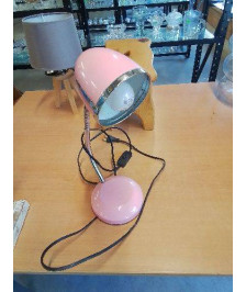 LAMPE DE BUREAU ORIENTABLE MÉTAL ROSE ET CHROMÉ 