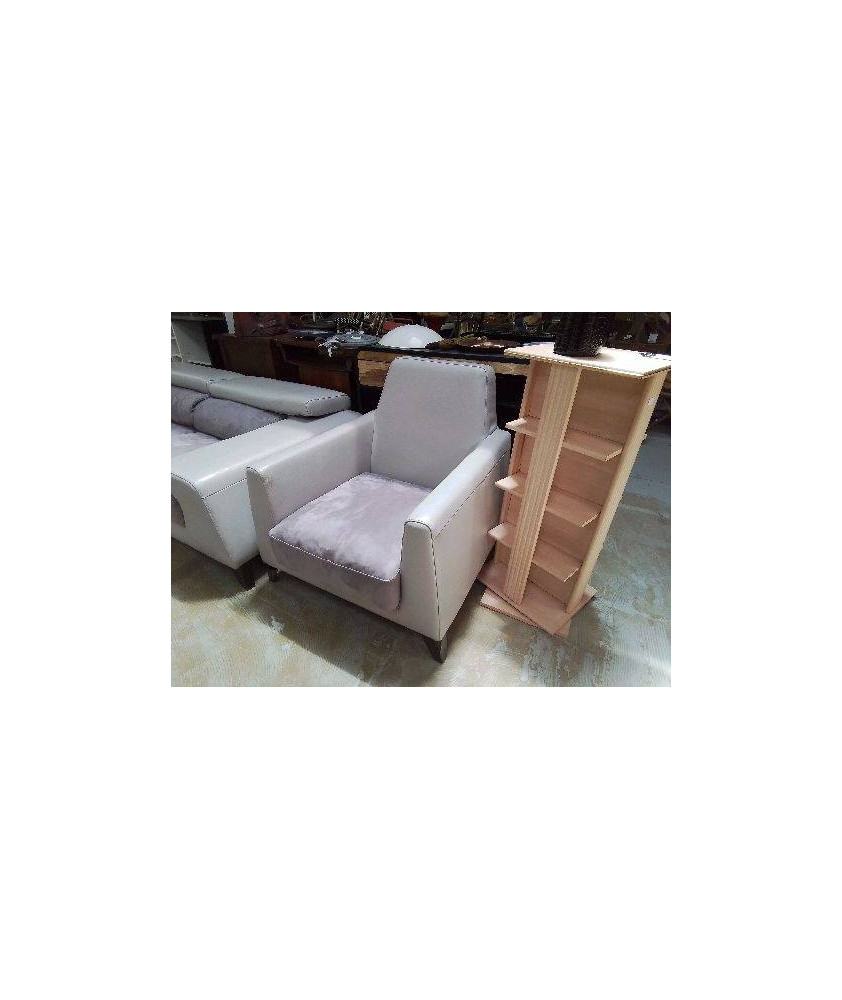FAUTEUIL CUIR ET DAIN