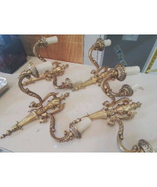 PAIRE D’APPLIQUE EN LAITON