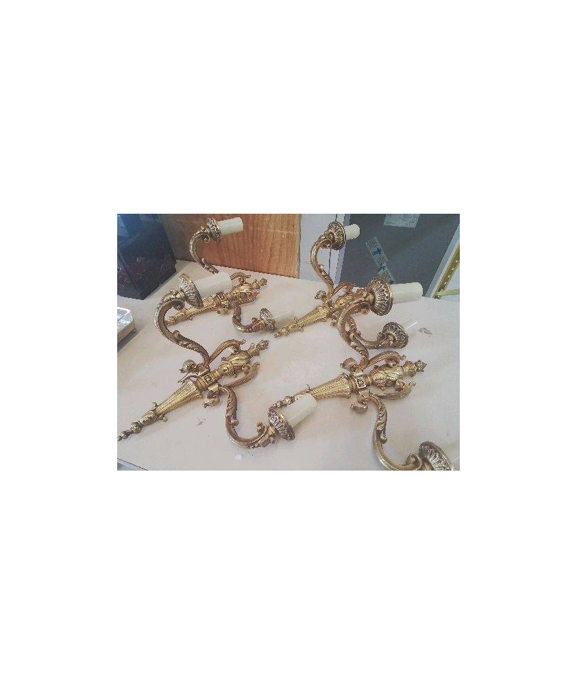 PAIRE D’APPLIQUE EN LAITON