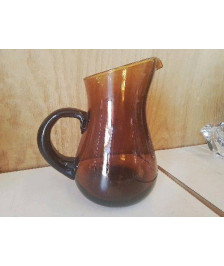 CARAFE EN VERRE AMBRÉ