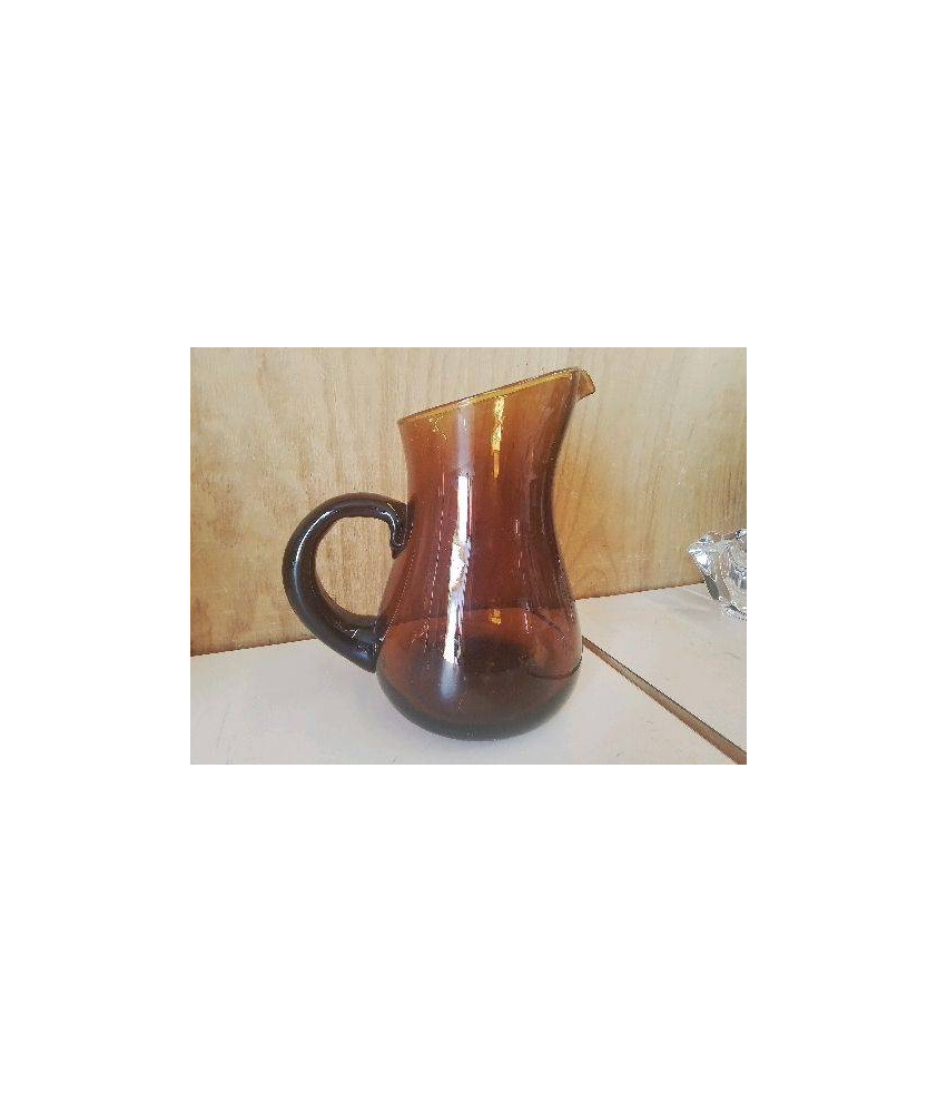 CARAFE EN VERRE AMBRÉ