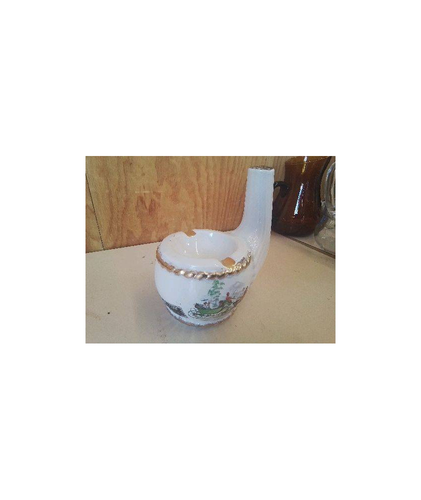 CENDRIER CARAFE EN PORCELAINE 