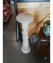 COLONNE ÉLECTRIFIÉE ALBATRE BLANC 