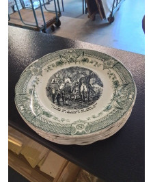 5 ASSIETTES PARLANTES NAPOLÉON SARREGUEMINES 