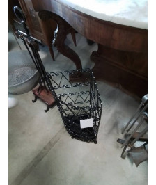 PORTE PARAPLUIE D’ANGLE FER FORGÉ NOIR