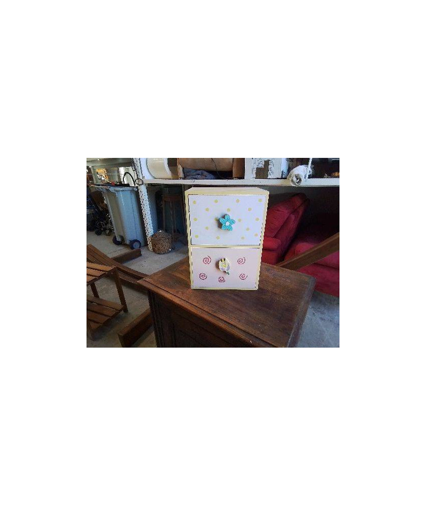 PETIT MEUBLE DE RANGEMENT 2 TIROIRS