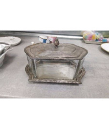 BOITE VERRE METAL ARGENTE 