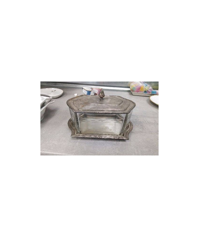 BOITE VERRE METAL ARGENTE 