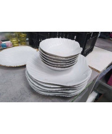 ASSIETTES + COUPELLES COQUILLES LIMOGES 