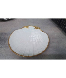 PLAT COQUILLE BORDS DORES 