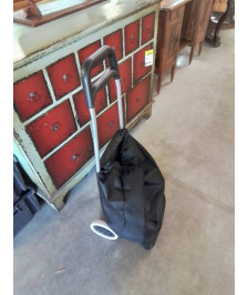 CHARIOT DE COURSES TOILE NOIR