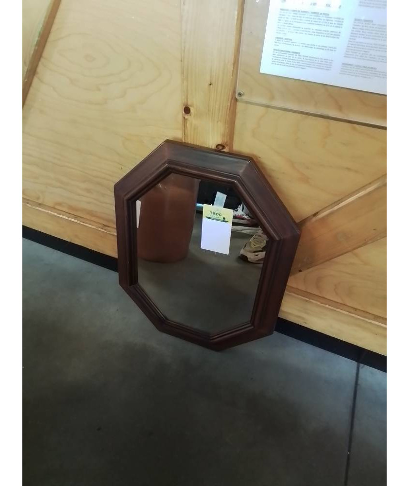 MIROIR OCTOGONAL BOIS MOULURÉ 