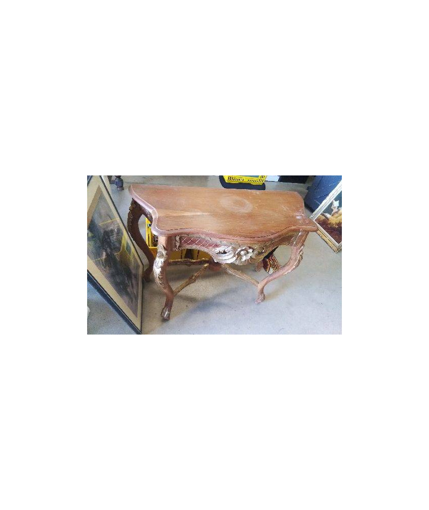 CONSOLE BOIS ET DOREE 