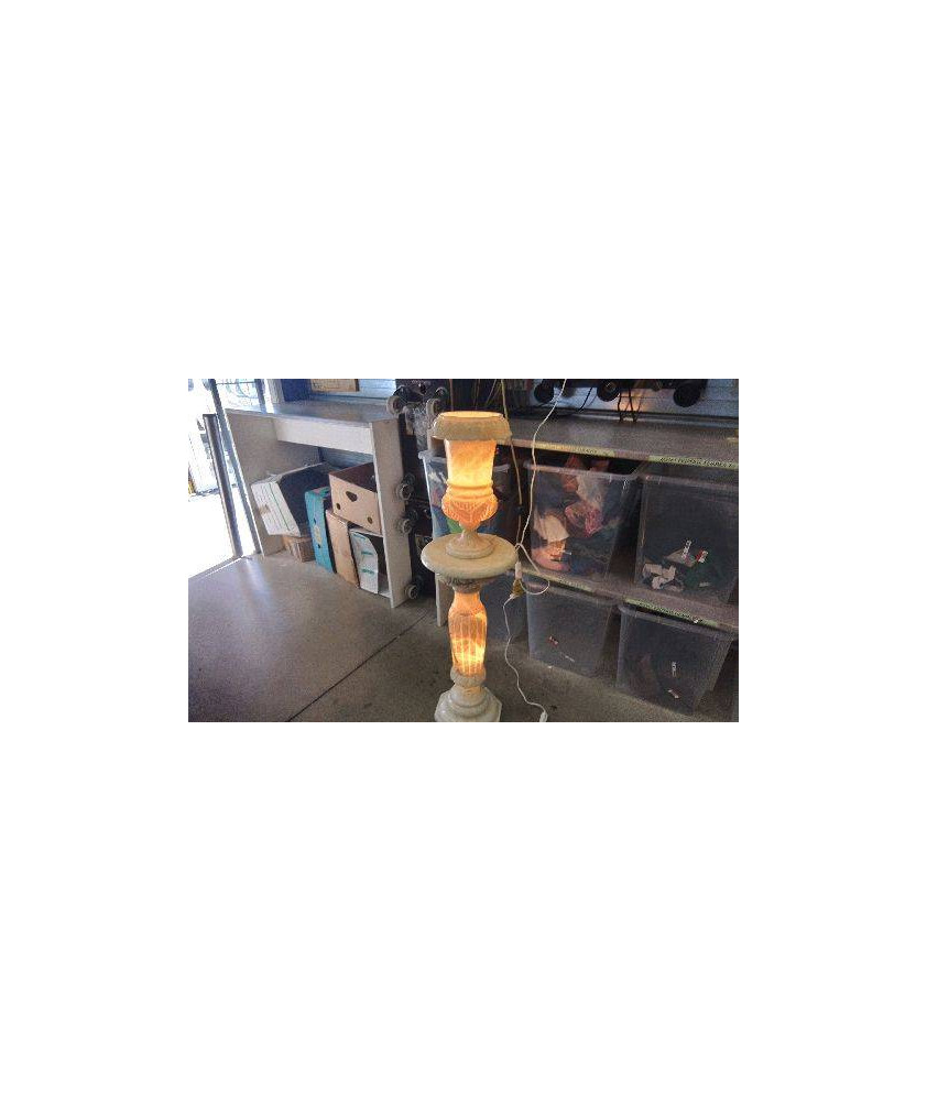 COLONNE LUMINEUSE ALBATRE + LAMPE