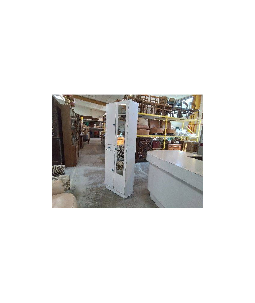 MEUBLE DE SALLE DE BAIN BLANC AVEC MIROIR