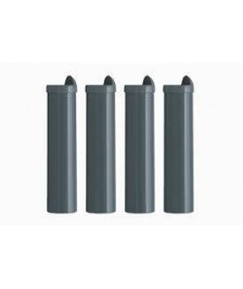 PIEDS PLASTIQUE DUR GRIS ALUMINIUM HAUTEUR 22CM N°3 1 LOT DE 4