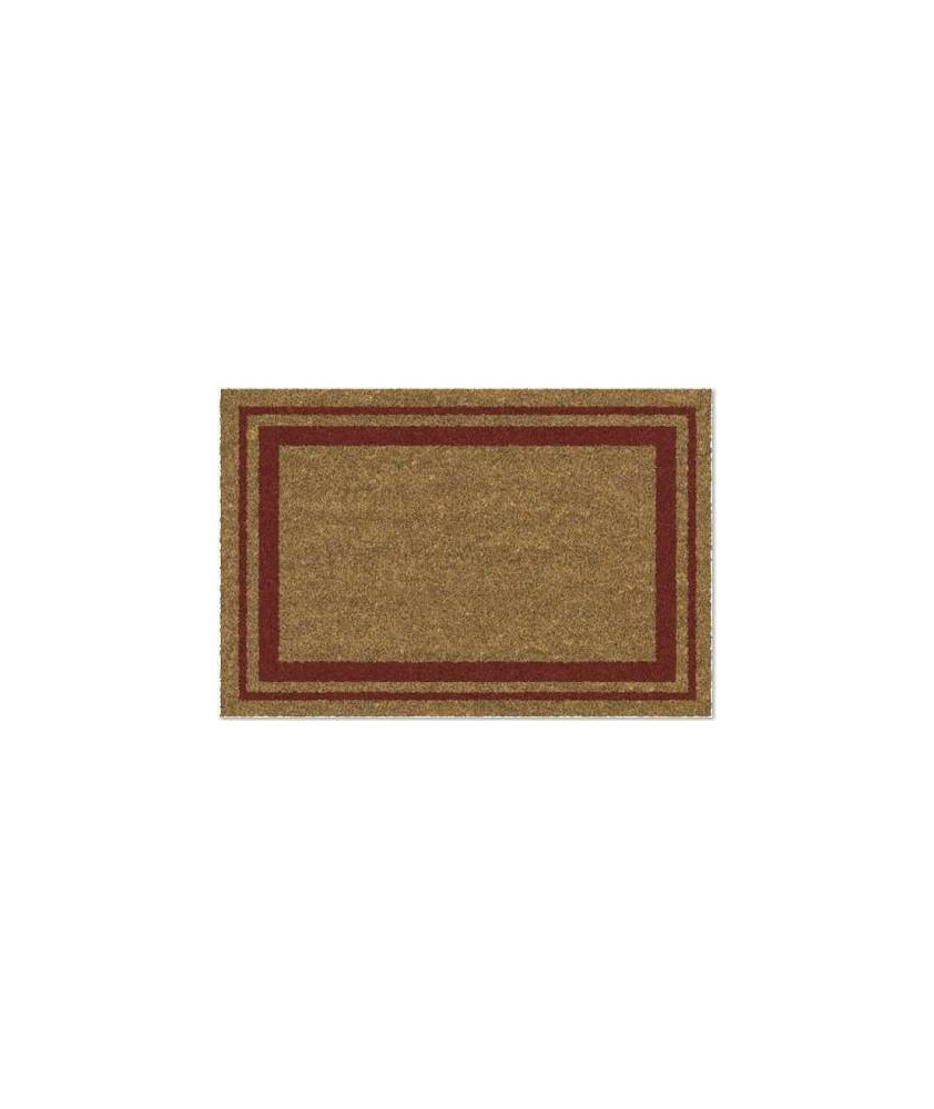 TAPIS COCO BORDURES ROUGE NATUREL/PVC 40X60CM TAPIS COCO BORDURES ROUGE NATUREL/PVC 40X60CM