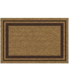 TAPIS COCO BORDURES MARRON NATUREL/PVC 40X60CM