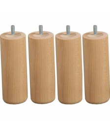 JEUX DE 4 PIEDS BOIS 15CM POUR SOMMIER TAPISSIER