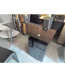 BUREAU NOIR EN VERRE 