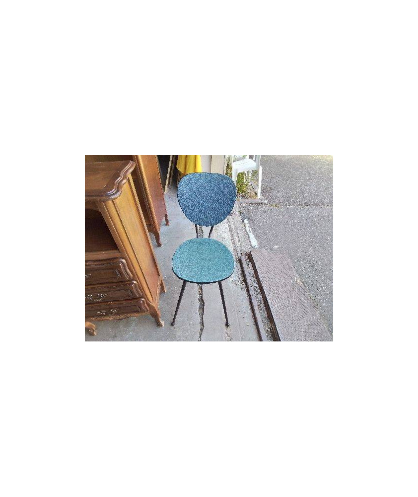 CHAISE FORMICA BLEU 