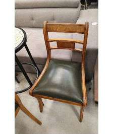 CHAISE BOIS CUIR