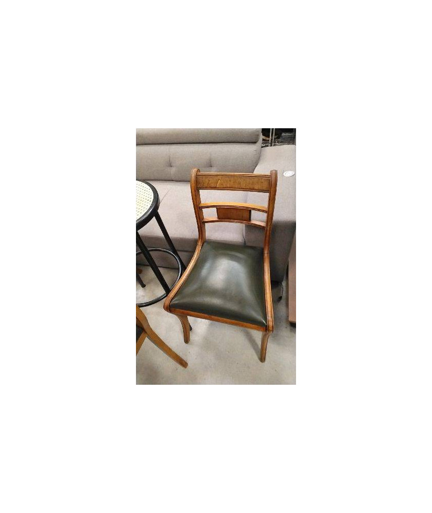 CHAISE BOIS CUIR