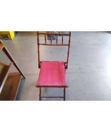CHAISE PLIANTE BOIS TISSU