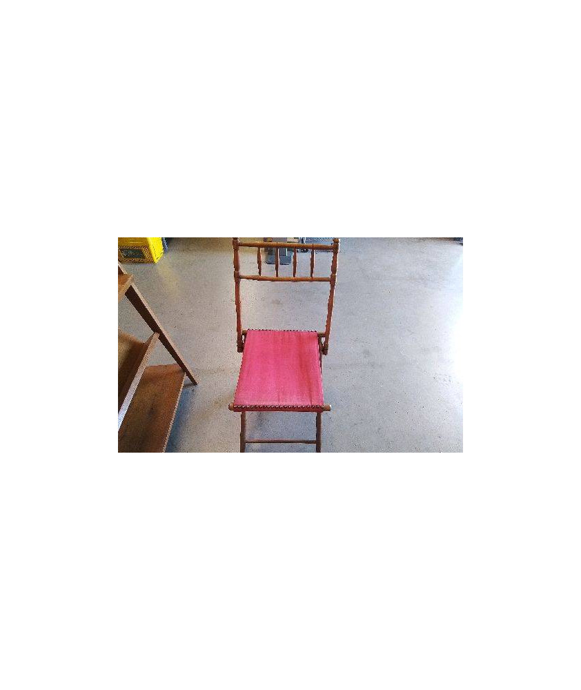 CHAISE PLIANTE BOIS TISSU