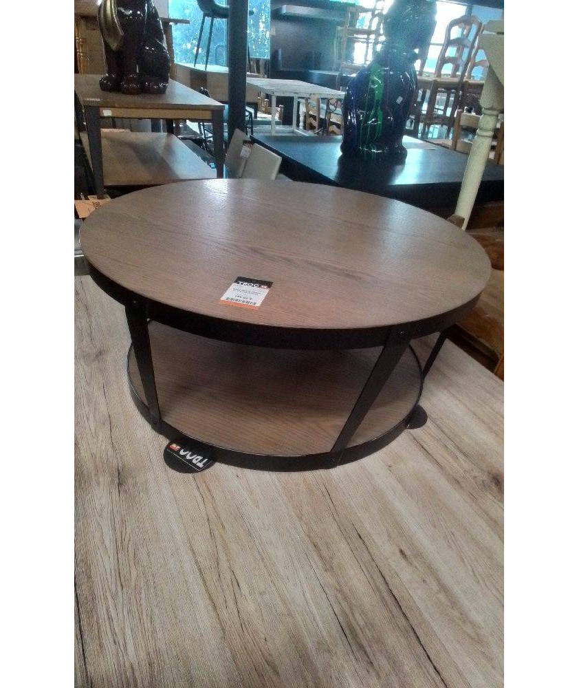 TABLE BASSE RONDE STYLE INDUSTRIEL