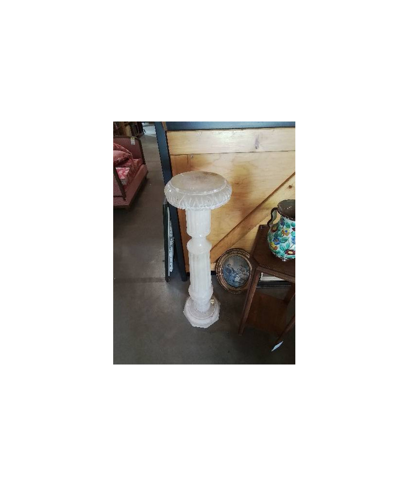 COLONNE ÉLECTRIFIÉE ALBATRE BLANC 
