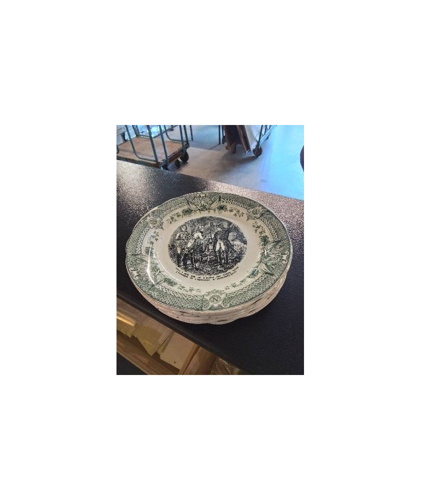5 ASSIETTES PARLANTES NAPOLÉON SARREGUEMINES 