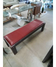 BANC METAL PU ROUGE 150X40