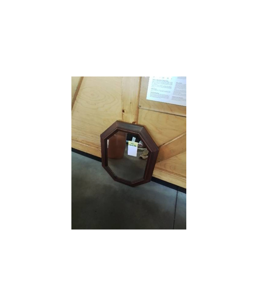 MIROIR OCTOGONAL BOIS MOULURÉ 