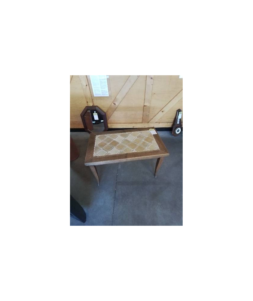 TABLE BASSE RECTANGULAIRE BOIS CARRELÉ 