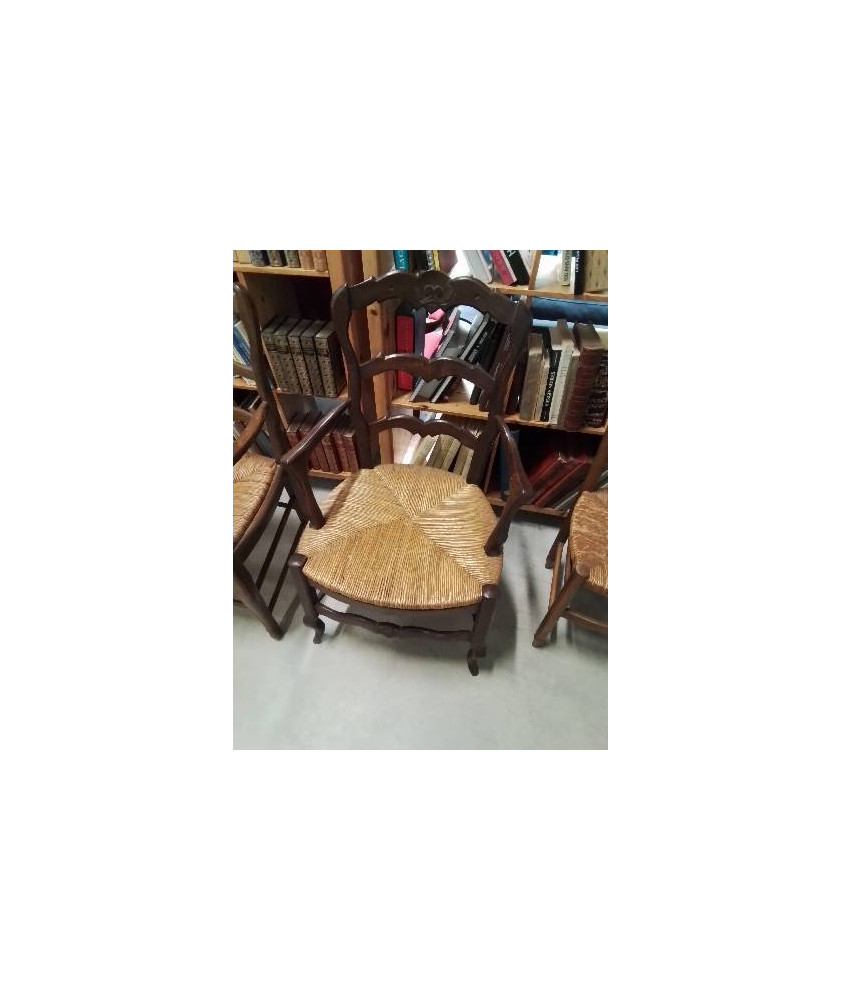 FAUTEUIL DE CHEMINÉE BOIS PAILLÉ DOSSIER CHANTOURNÉ STYLE RÉGENCE COQUILLE FAUTEUIL DE CHEMINÉE BOIS PAILLÉ DOSSIER CHANTOURNÉ STYLE RÉGENCE COQUILLE