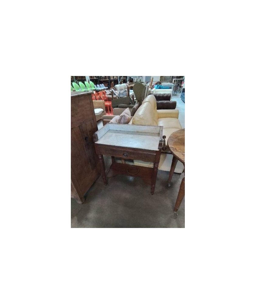 TABLE DE TOILETTE LOUIS PHILIPPE 1 TIROIR DESSUS MARBRE BLANC EN L\'ÉTAT TABLE DE TOILETTE LOUIS PHILIPPE 1 TIROIR DESSUS MARBRE BLANC EN L\'ÉTAT