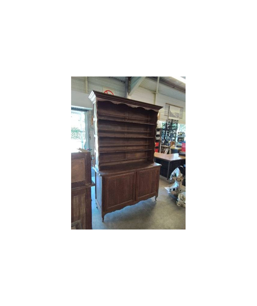 VAISSELIER BOIS 2 PORTES 4 NICHES 